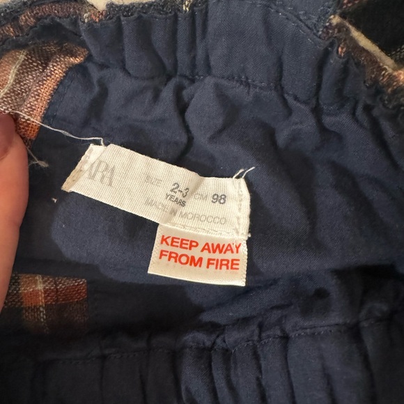 Zara plaid pinafore dress 2-3 years - Picture 4 of 5